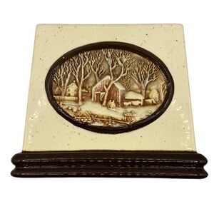 Vintage Hershey's Chocolate Mold Napkin Holder Holiday Kitchen‎ Cozy Christmas